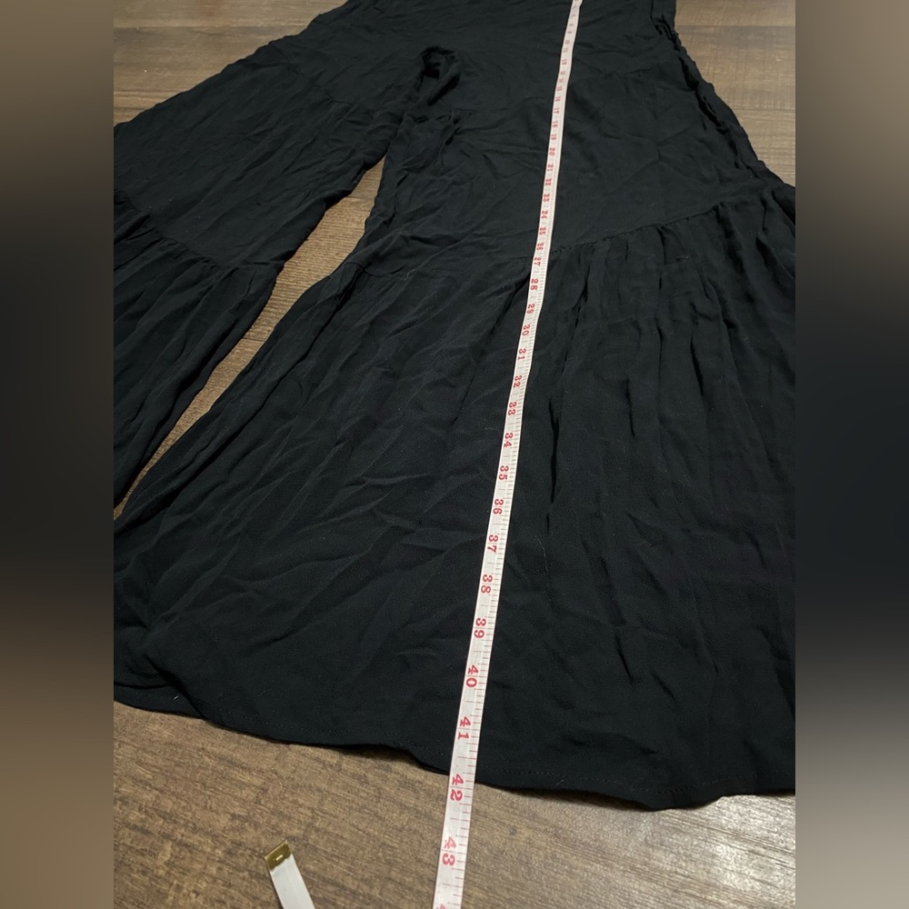 NWT BB Dakota by Steve Madden Elastic Waist Exaggerated Flare Pant Black Size M - Picture 8 of 11